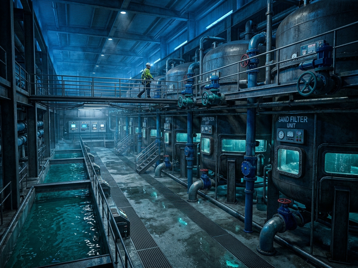 Water Treatment Plant (WTP) prefiltration layers.